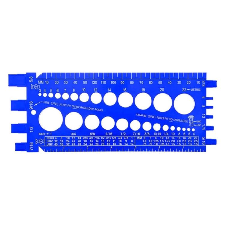 Nut And Bolt Drill Bit Thread Checker Screws ImperialsTool Gauges Tester