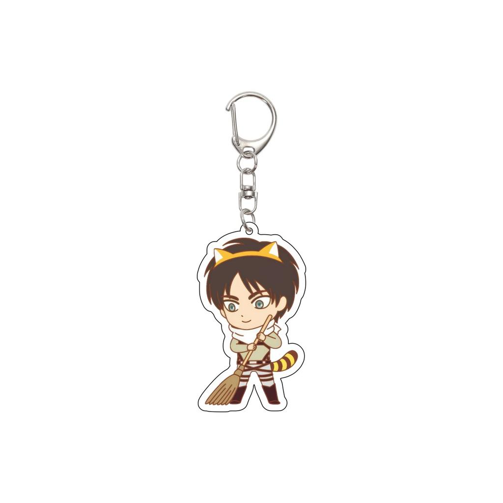 55MM Anime Attack on Titan Keychain Eren Jaeger/Mikasa Ackerman/Armin Arlert Key Chain Acrylic Model Plate Christmas Gifts