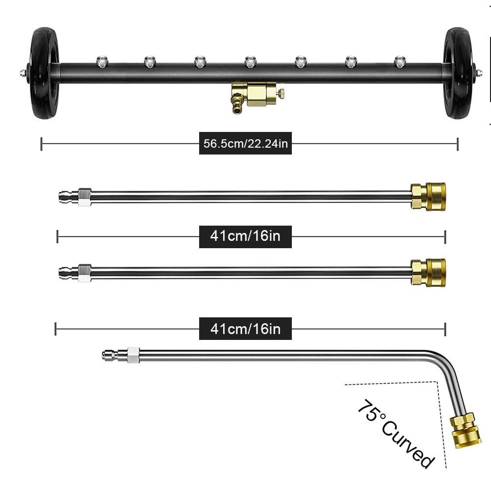 4000 PSI Car Chassis High Pressure Washer 22 Inch Dual Function Undercarriage Surface Cleaner Floor Wash Water Broom