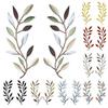 2Pcs/Set Leaf Wall Decor Symmetrical Easy To Hang Black Wrought Iron Scroll Sculpture Metal Olive Branch Tree Leaves Wall Art Above The Bed
