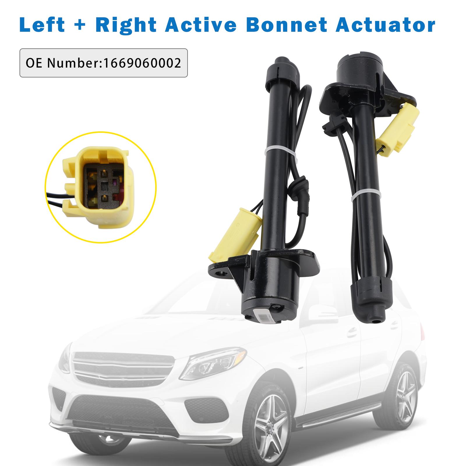 2X Active Bonnet Actuator 1669060002 For Mercedes-Benz C292 X166 W166 2012-2019