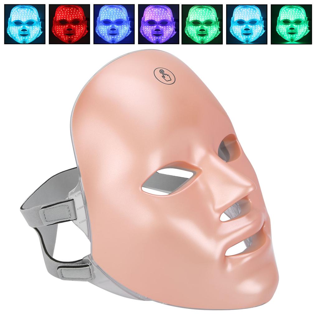 LED Photon Skin Rejuvenation Machine Acne Removal Color Light Therapy Face Shield Gold