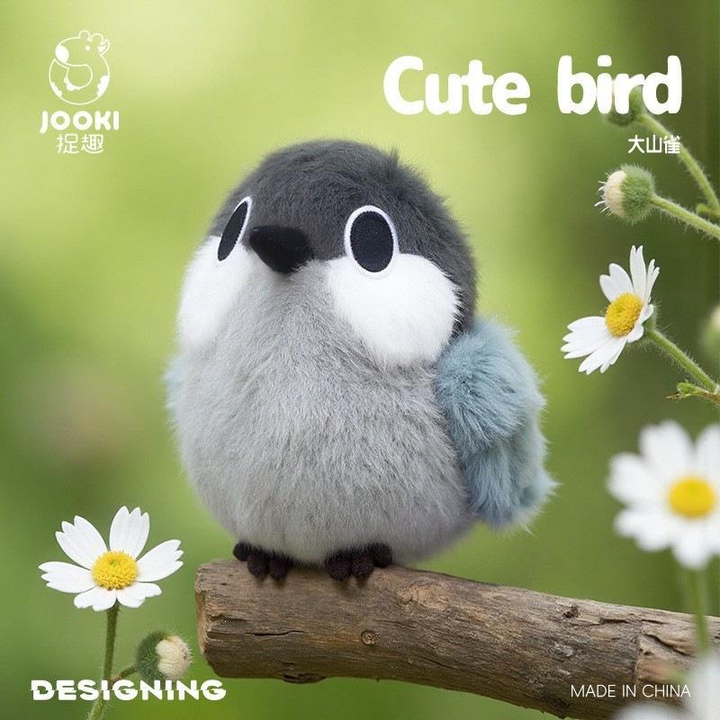 Cute Plush Toy Colorful Bird Family Fluffy Stuffed Soft Plush Vibrant Bird Toy Stuffed Animal for Kids Home Decor Birthday Gifts