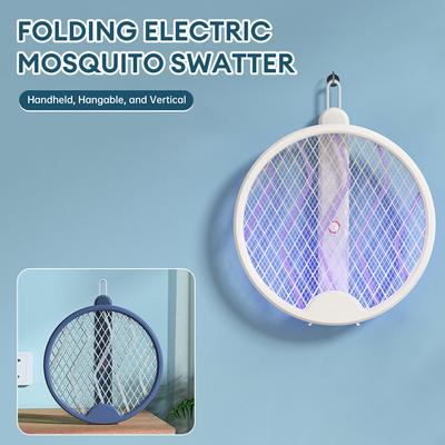 Portable Electric Mosquito Racket Mosquito Killer Lamp USB Rechargeable Foldable Mosquito Swatter Bug Zapper Mosquito Racket