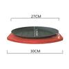 Exquisite Cast Iron Baking Pan with Wooden Board - Thickened Steak and Teppanyaki Plate for Western Dining.