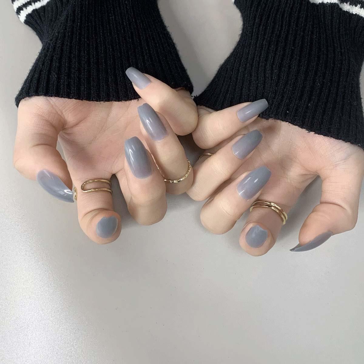 

Detachable European and American Style Nail Art Stickers - Simple, Wearable False Nails