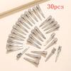 20-60pcs Women's Metallic Silver Fashion Hair Clip For Daily Wear Street Fixed Hair Pin Professional Ladies Salon Curl Hairclip