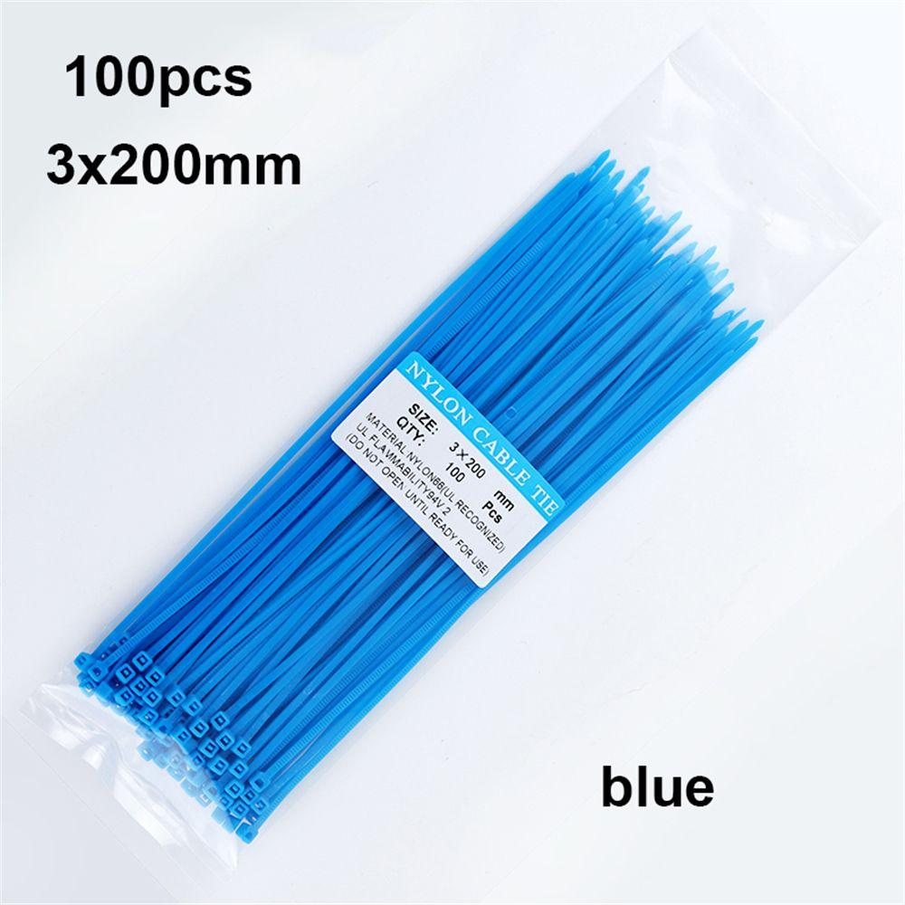 100pcs/pack Durable Self-Locking Line Finishing Bundled Zip Cable Ties Nylon Wire