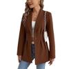 Spot European and American women's clothing elegant fashion temperament commuter slim suit jacket woolen suit jacket