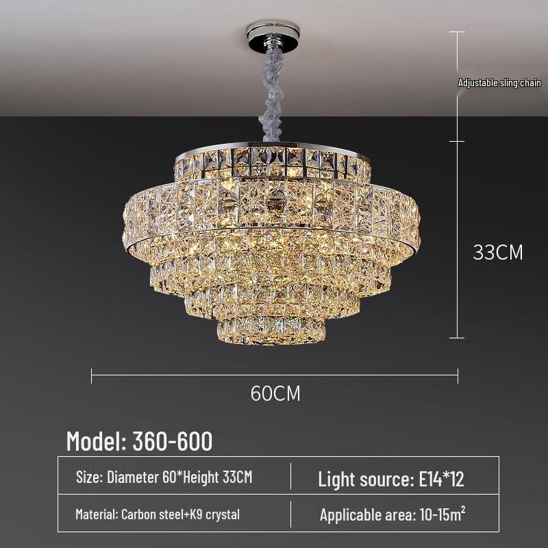 2025 Romantic Crystal Petal Chandelier - Cream Style, Warm Luxury for Living Room/Bedroom