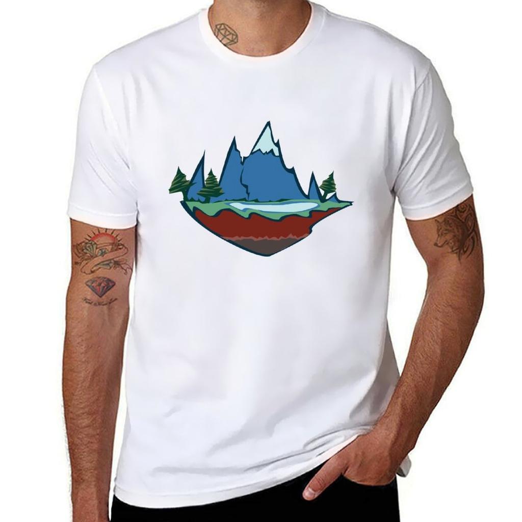 Blue Mountains Tshirt Athletic Fit Sports Short Sleeve Top Tshirt