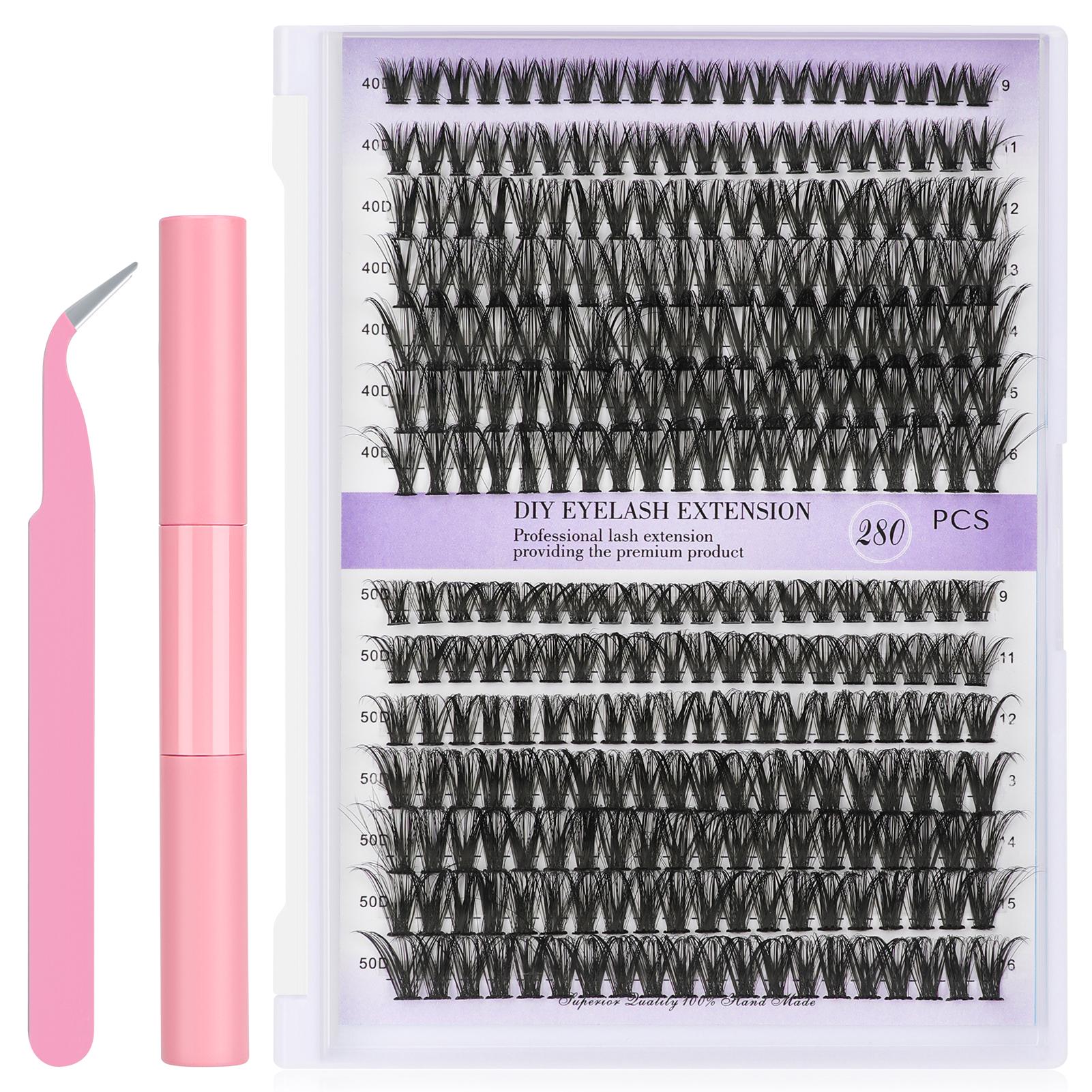 

Набор для самостоятельного наращивания ресниц, набор из 14 рядов ресниц с пинцетом для ресниц и запечатывания для начинающих