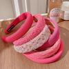 Pink Series Women's Versatile High-Top Non-Slip Hairband - Perfect for Outings, Face Washing, and Sweet Styles