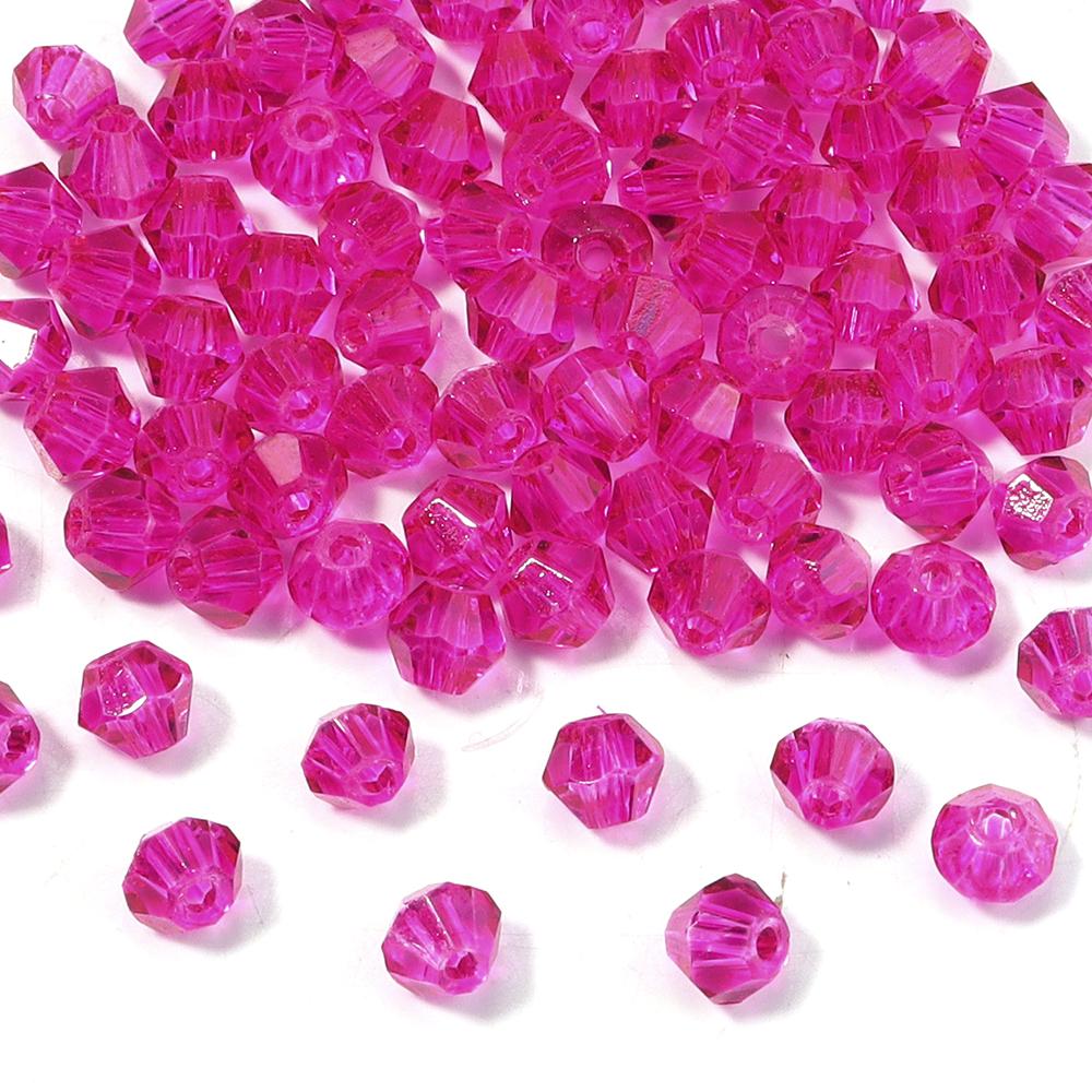 200pcs/lot 4mm Colorful Glass Crystal Beads Bicone Beads Loose Spacer Beads For Jewelry Making DIY Bracelet Necklace Accessories