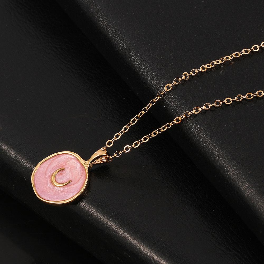 Alloy Drip Oil Geometric Love Moon Lightning Star Multi-element Pendant Combination Necklace, Female Collarbone Necklace