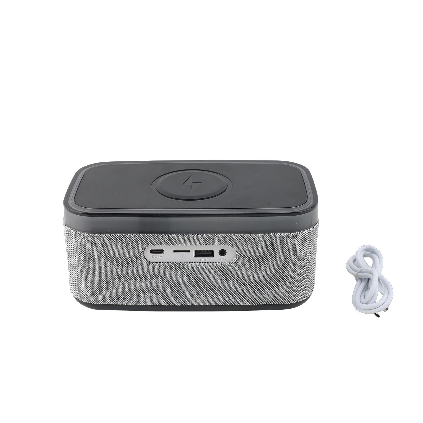 

Динамик 15 Вт Беспроводная зарядка RGB-подсветка Белый шум Цифровой будильник для дома Спальни