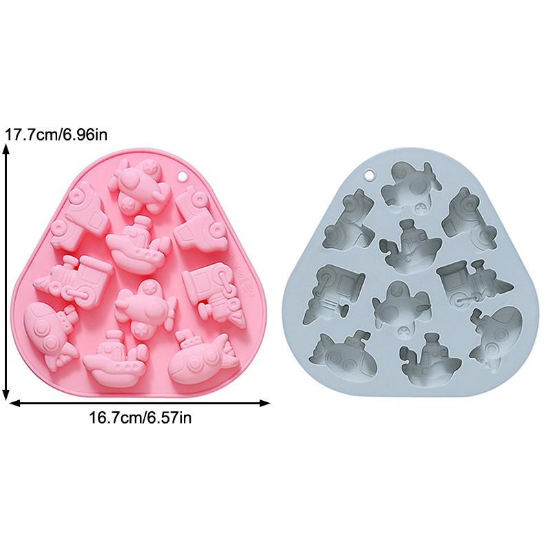 Silicone Mold Vehicles Transportation Mold Sailboat Airplane Truck Car Fondant Mold For Chocolate Jelly Candy Party Decoration