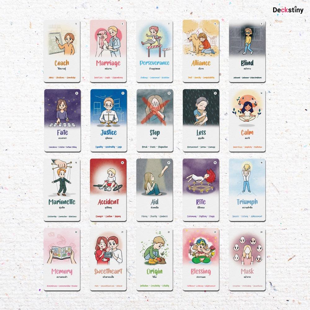 85 ks karet Oracle Pantha Oracle Watercolor Verze 6 X 9,6 cm (2,36 x 3,78 palce) Třpytivé 3D modré zlacené okraje