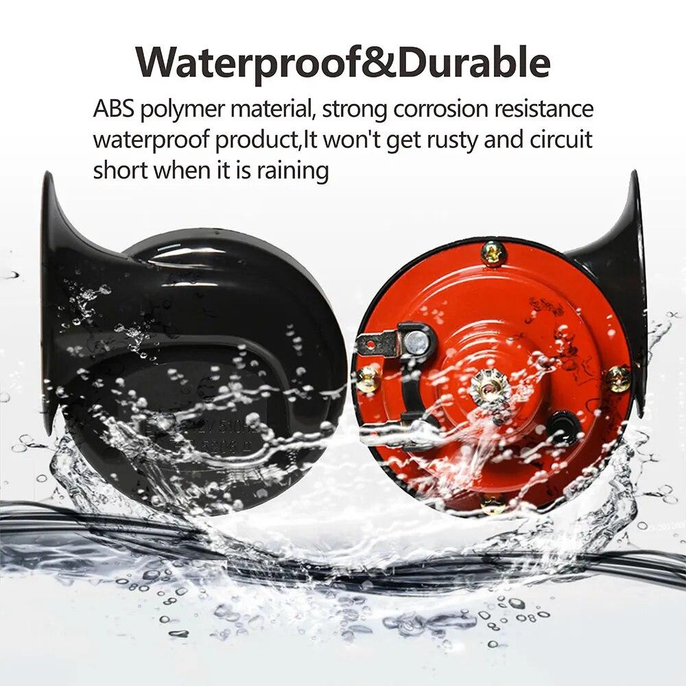 12V 300DB Super Loud Car Horn Electric Snail Train Horns Signal Trucks Marine Boat Motorcycles Automotive Loudspeaker Waterproof