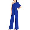 Women Ladies Solid Cold Shoulder Loose Playsuit Party Jumpsuit Long Trouser