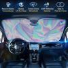 Iridescent Sun Shade for Car Windshield, Foldable Universal Car Windshield Upgrade Sunshade Enhanced UV Rays Reflective Sun Visor Shade Keeps Vehicle