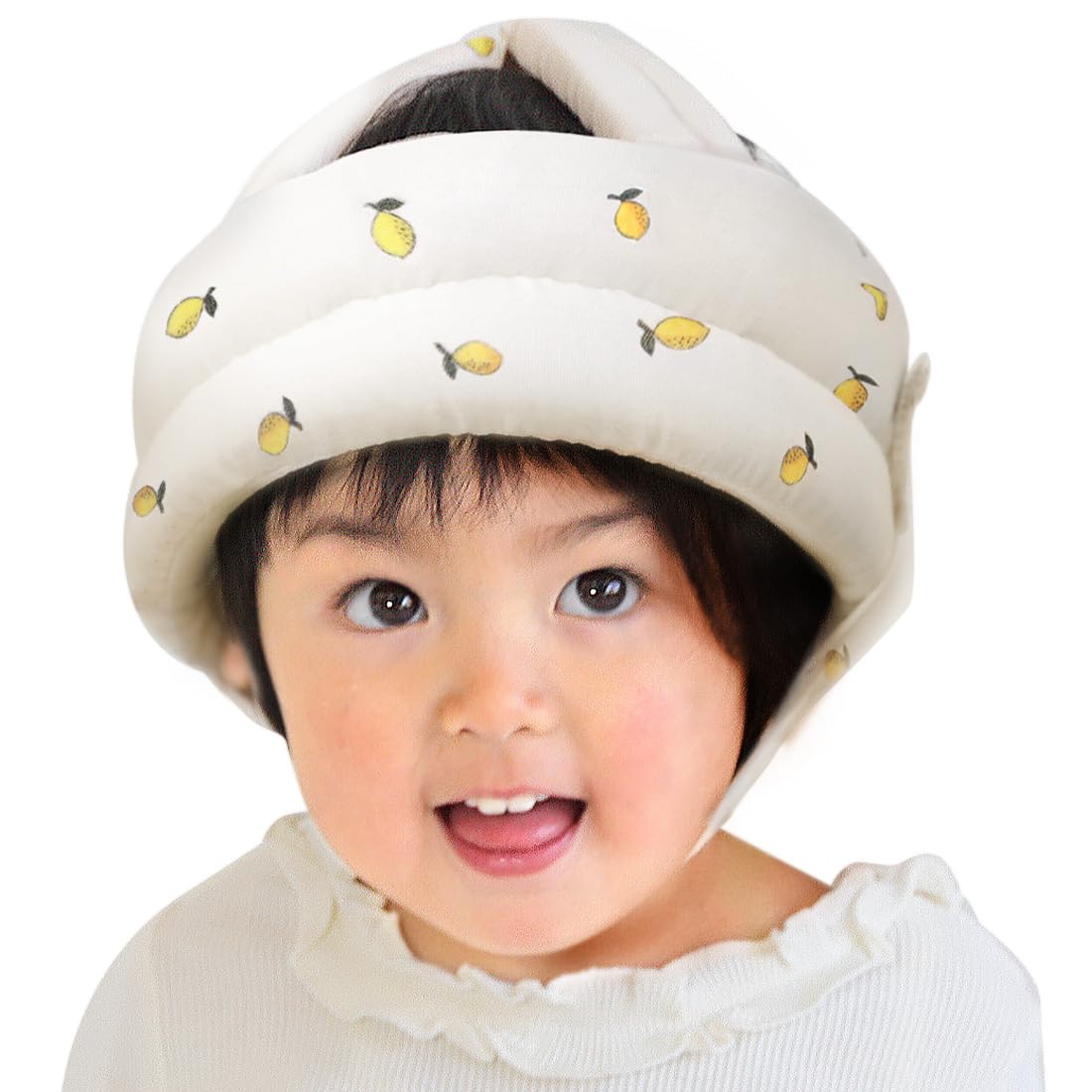 

Keratta Ibul Head Baby Head Protection Helmet with Double Gauze and Mesh for Comfort and Fall Prevention Guard, (Lemon)