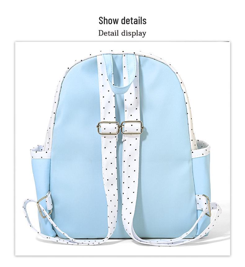 Polka Dot Graffiti Backpack - Cute, Lightweight, and Versatile Schoolbag