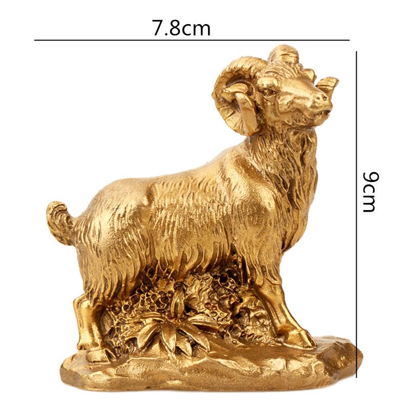 Kreative Retro Messing Tierkreiszeichen Simulation Tier Goldene Kleine Skulptur Handwerk Dekoration Chinesische Moderne Heimdekoration