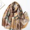 Women Winter Thick Viscose Cotton Scarf Geometric Contrast Fringe Shawls And Wraps Pashmina Stole Bufandas Muslim Hijab Sjaal