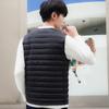 Men's Ultra-Light Down Vest, Large Size, Winter 2026, Short Style with Round Neck, Casual and Portable