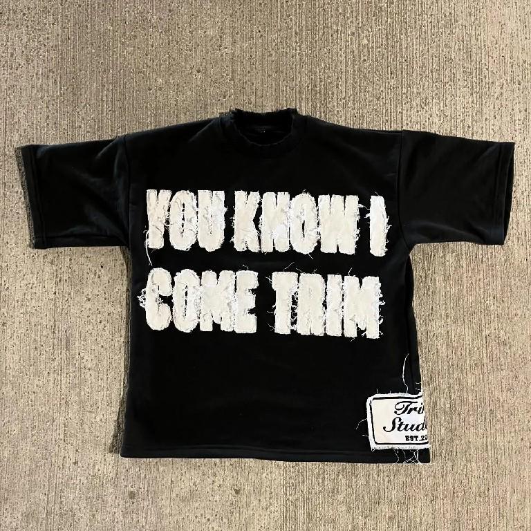 Stickerei Trend Y2K Unisex Lockeres T-Shirt mit Rundhalsausschnitt - Streetstyle Kurzarm