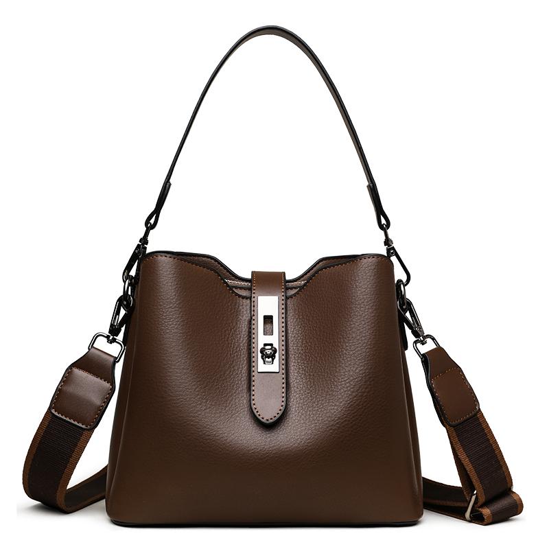 Soft Leather Bag  Monochromatic  High Capacity  Luxury  Designer  Shoulder  Messenger  Ladies  High Quality
