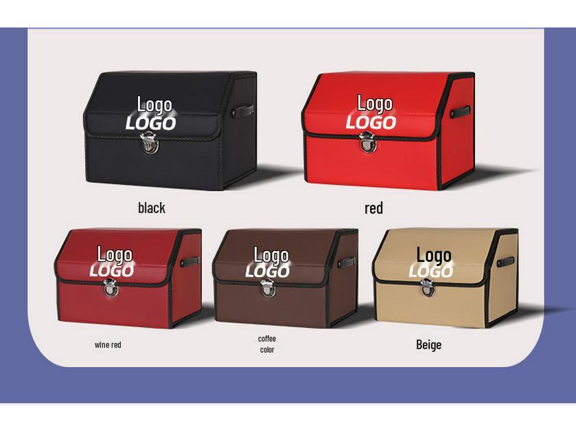 Multi-functional Leather Car Trunk Organizer and Storage Box