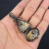 Tiger Dendrite Pendant, 999 Copper Wire Wrapped Pendant Jewelry. Gift For Women Handmade Pendant Gemstone Jewelry