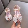Herbst-Neustil, damenhaft, Baby-Mädchen, Mädchen, Prinzessinnen-Strass-Flats, Lederschuhe, Tanzaufführungs-Sandalen