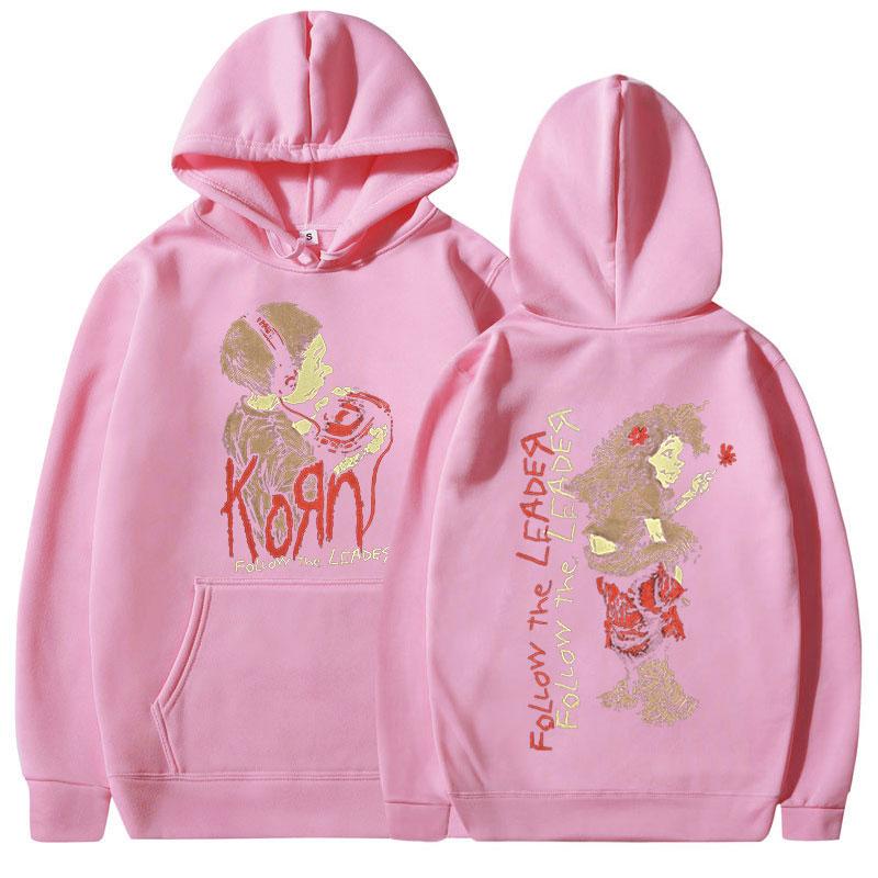 Korn Follow The Leader Walkman Hoodie Metal Gothic Rock Band Hooded Sweatshirts Men Clothing Fashion Vintage Oversized Pullovers