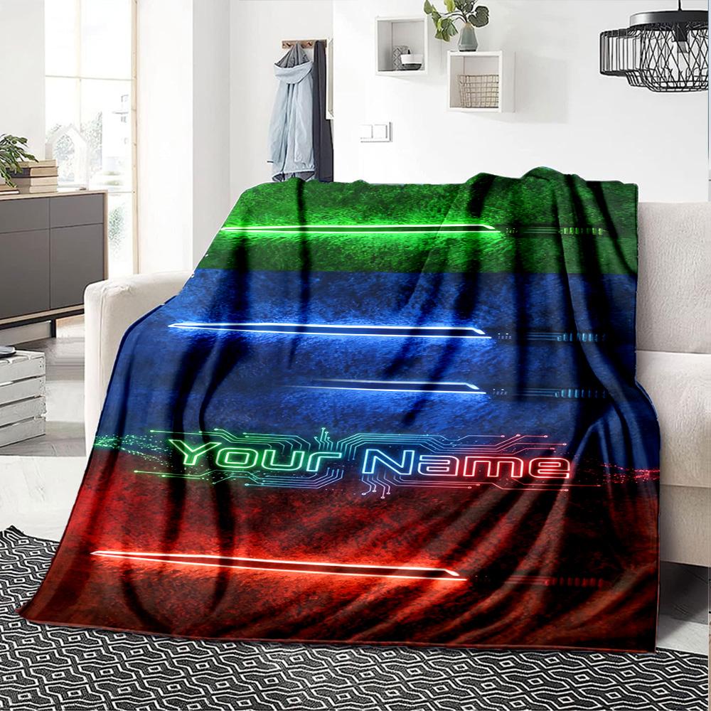 Star Wars Personalized Name Blanket Gift Personalized Blanket Comfortable Versatile for Livingroom Home Decor Couch Sofa Ideal for All Seasons