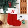 Christmas Socks Knitting Red Snowflake Alphabet Letters Christmas Decoration For Home Tree Ornament Gift Navidad Natal Decoration