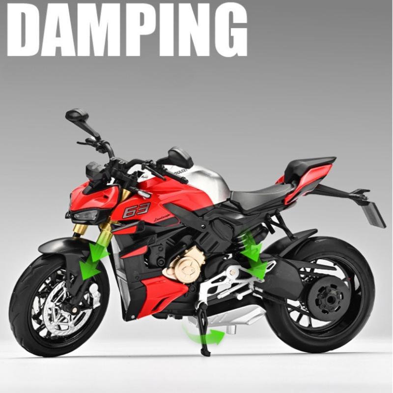 2026 Simulation 1/12 Scale Ducati V4S Alloy Motorcycle Model Alloy Toy Vehicle Birthday Gift Collection Miniature Voiture Home Decor Motorcycle