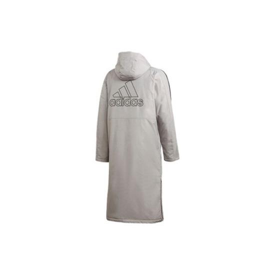 adidas Warm Casual Sports Printed Logo Hooded Long Sleeve Cotton Jacket GE9993