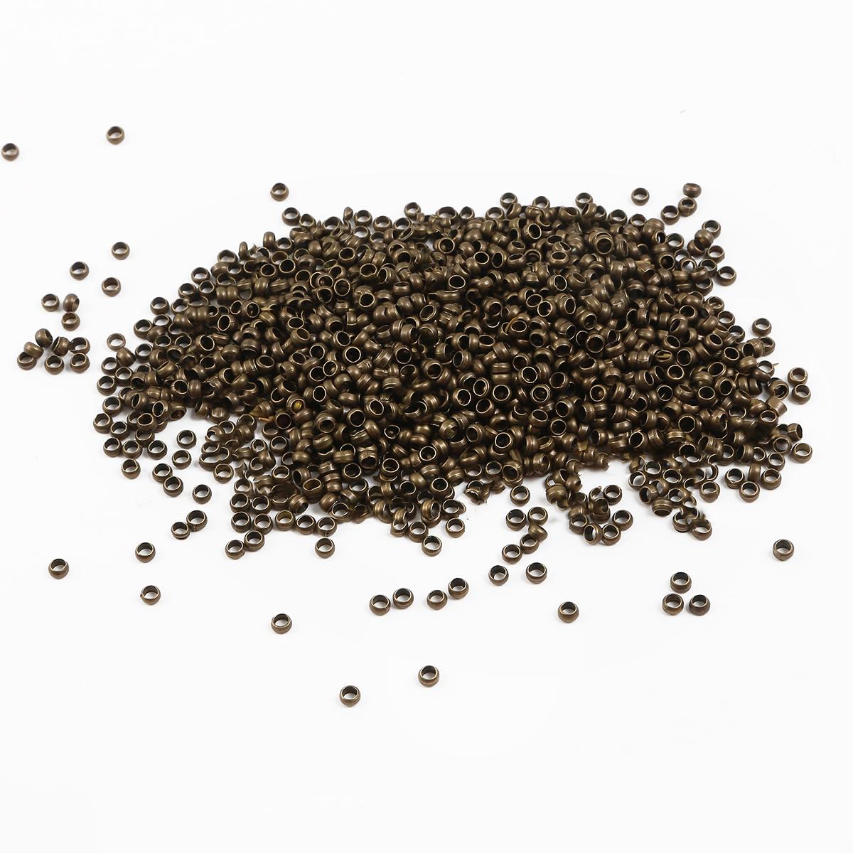 

100-500 шт. Мікростопорна трубка, вільні намистини, протиковзке розташування, мідні розпірні намистини, ювелірні вироби своїми руками 3mm 300pcs