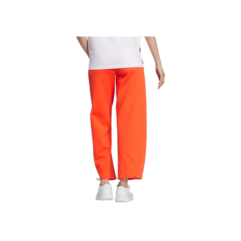 adidas Women's LOGO KN PNT 2 Casual Banana Pants Bright Orange JJ1345