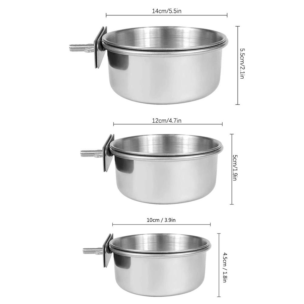 Birds Water Bowls With Clamp Holders, Easy To Clean For Small Birds