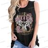 Summer New Fashionable Round Neck T-shirt Music Women's Sleeveless Vest