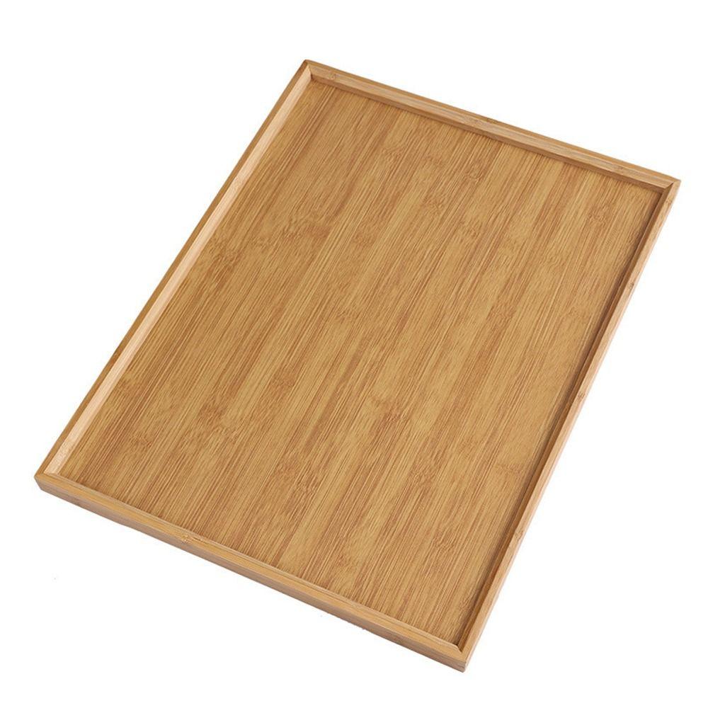 Retro Style Food Storage Trays Natural Bamboo Dessert Pallet Decorate Tray Wooden Tray  Bathroom