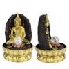Resin Water Fountain Ornaments Meditating Buddha Statue LED Lighted Tabletop Fountain Home