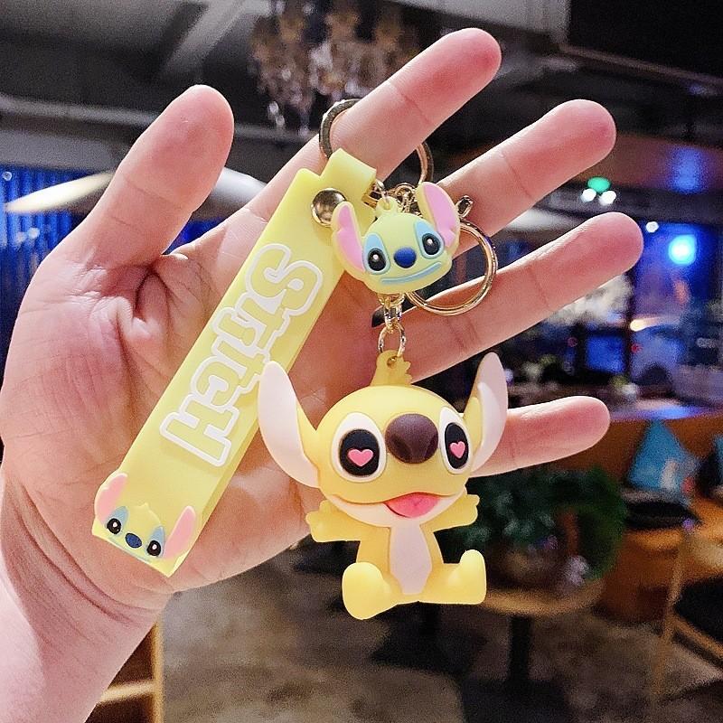 Cute Stylish Silicone Cartoon Character Car Keychain Key Ring Pendant Wholesale