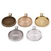 10Pcs Alloy Pendant Blank Setting Tray Glass Cabochons Diy Craft Jewelry Making