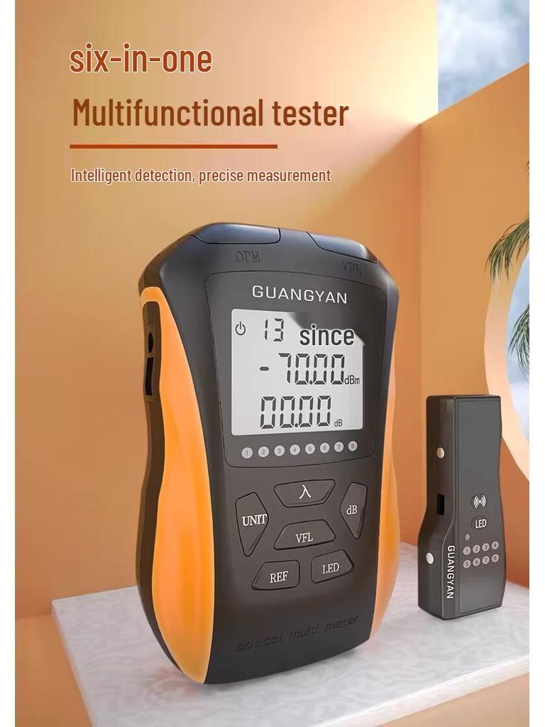 Integrated Optical Power Meter & 5mW Red Light Fiber Pen with 5km Range and Charging Optical Loss Tester