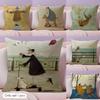 Fashion Sam Toft Cushion Cover Natural Linen Pillow Case Double-Sided Print Decorative Sofa Pillowcase Home Decor Gift